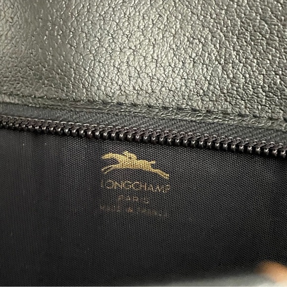 Longchamp black horse buckle print patterned leather vintage bag - Picture 11 of 11